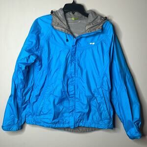 Koppen Men’s Light Blue Windbreaker Zip Up Jacket Medium